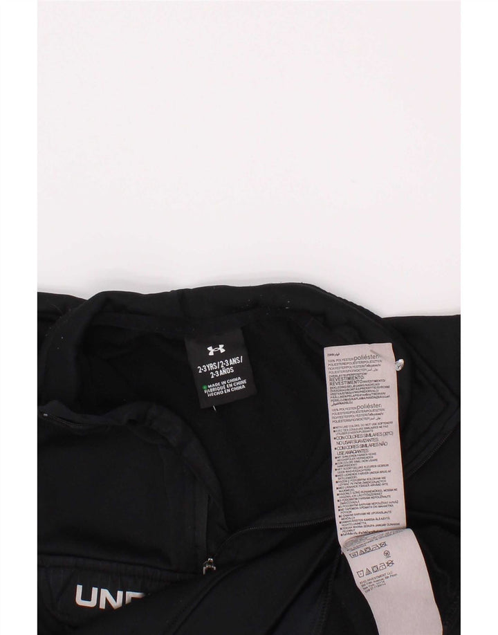 Under Armour Boys Graphic Zip Neck Sweatshirt Jumper 2-3 Years Black