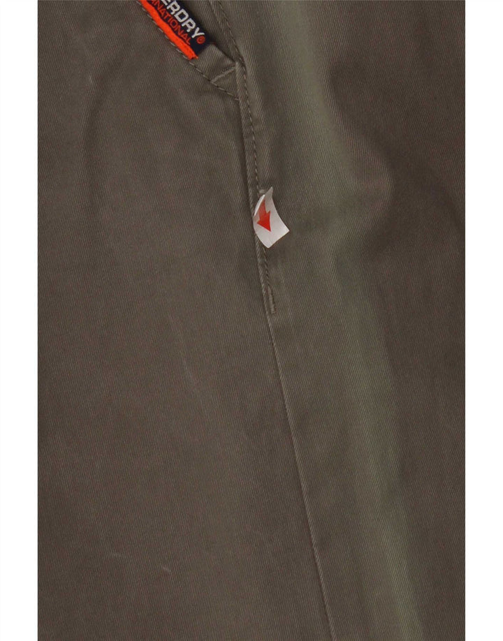Superdry Mens Slim Cargo Trousers W34 L30 Khaki Cotton