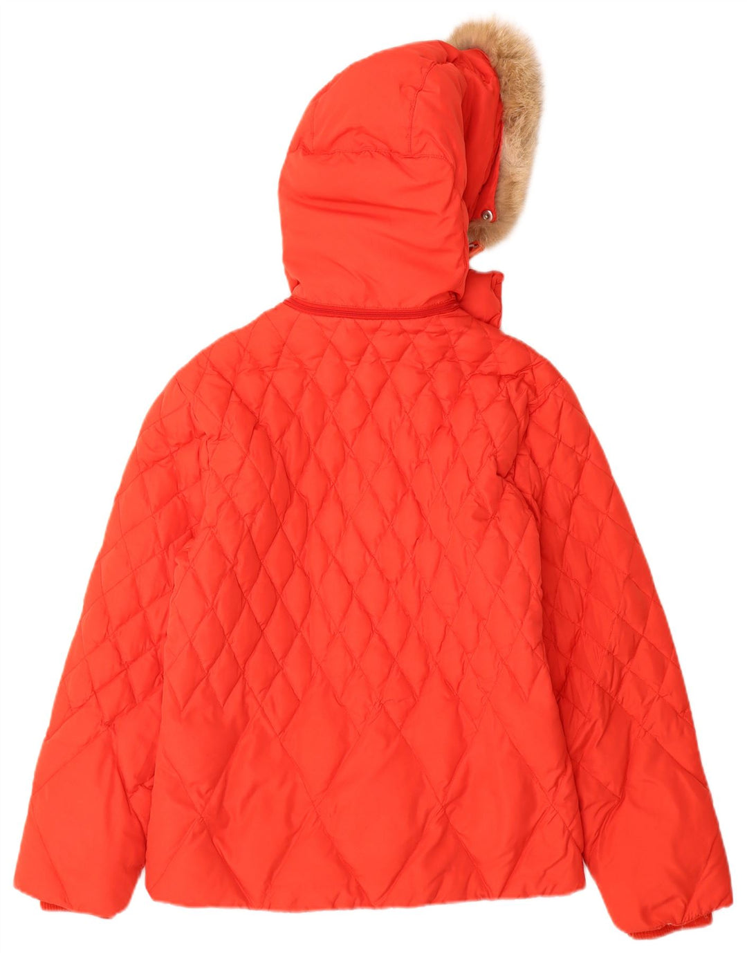 Conte of Florence Womens Hooded Padded Jacket IT 44 Medium Red Polyester