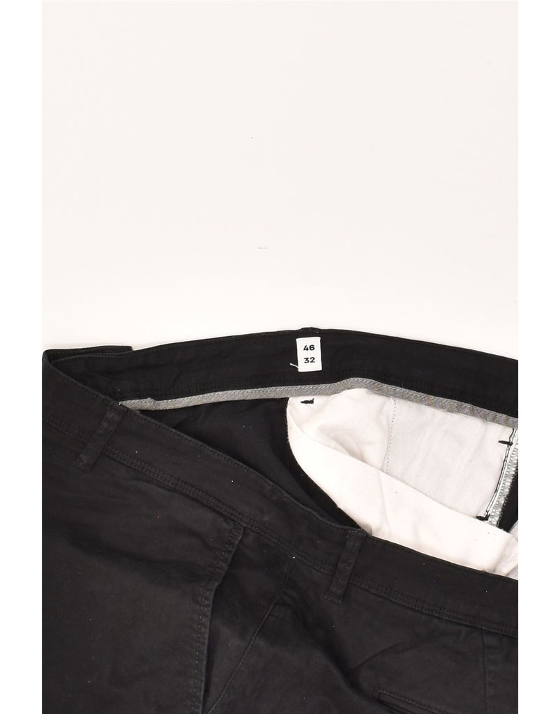 JACK & JONES Mens Marco Slim Chino Trousers W46 L32  Black Cotton | Vintage Jack & Jones | Thrift | Second-Hand Jack & Jones | Used Clothing | Messina Hembry 