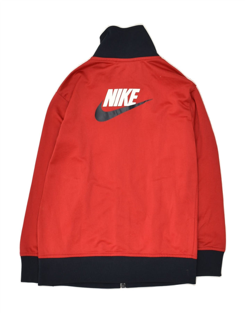 NIKE Boys Graphic Tracksuit Top Jacket 6-7 Years Large Red Colourblock | Vintage Nike | Thrift | Second-Hand Nike | Used Clothing | Messina Hembry 