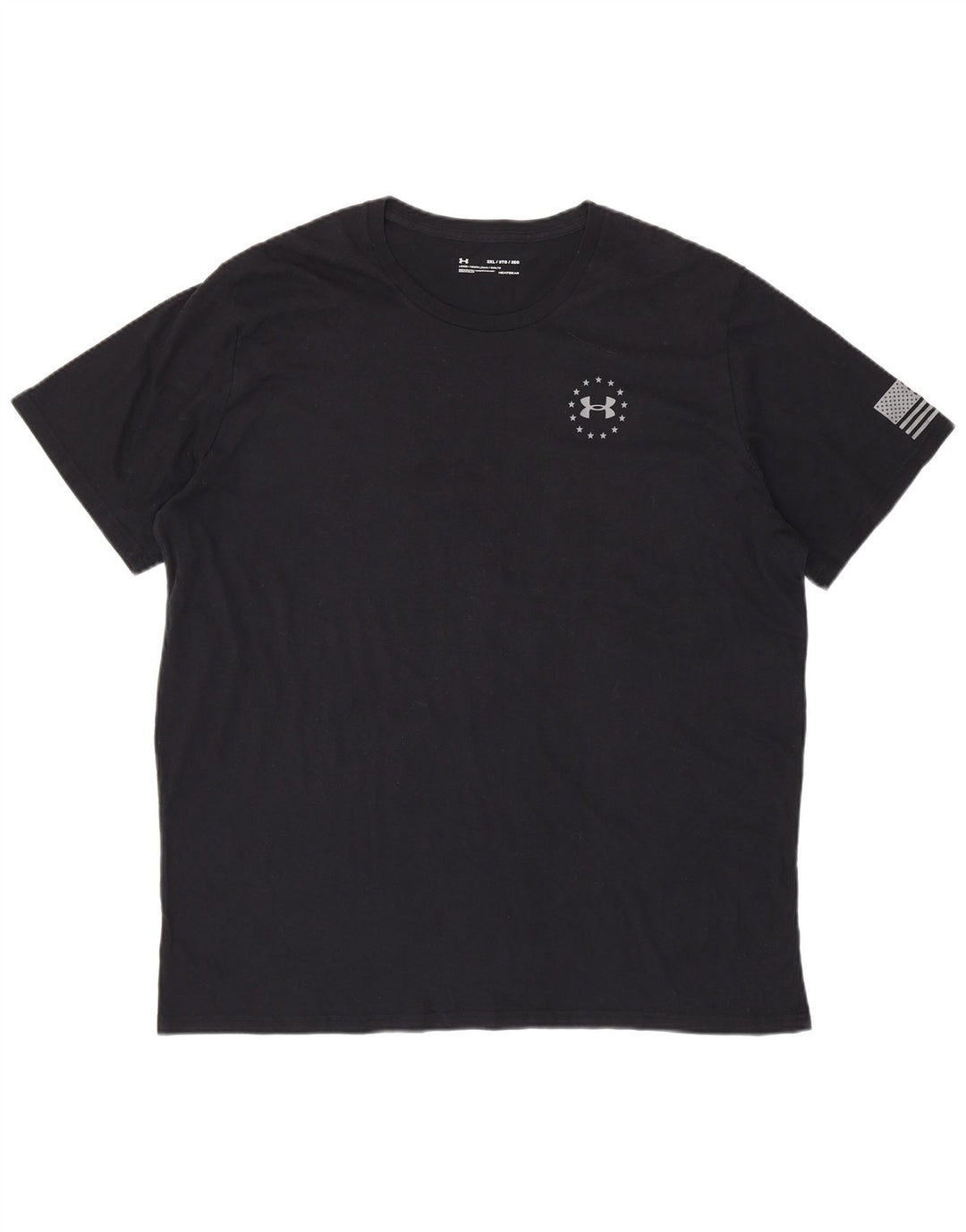 UNDER ARMOUR Mens Heat Gear Graphic T-Shirt Top 3XL Black