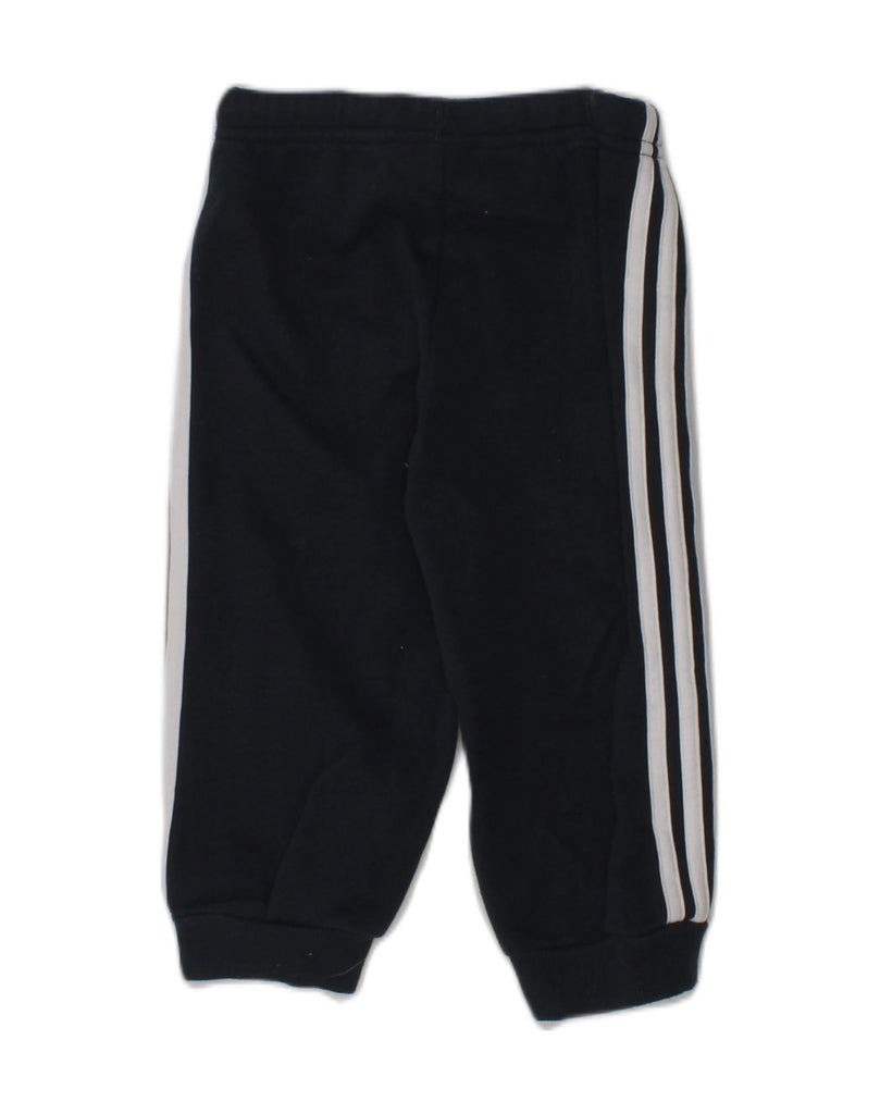 ADIDAS Baby Boys Joggers Tracksuit Trousers 6-9 Months Black Cotton | Vintage Adidas | Thrift | Second-Hand Adidas | Used Clothing | Messina Hembry 