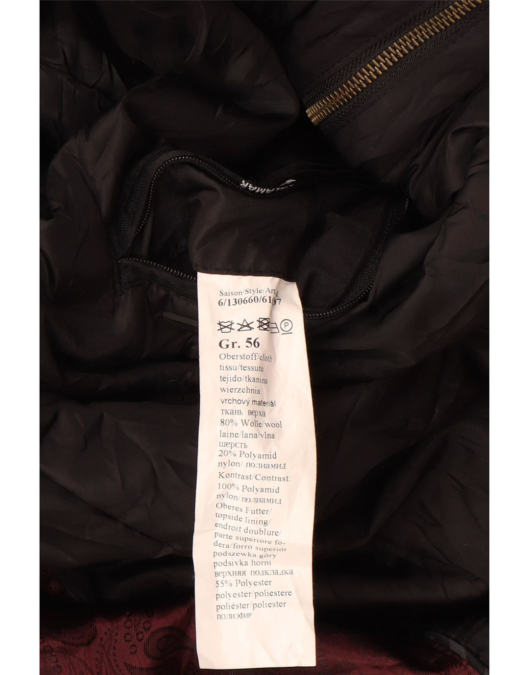 CALAMAR Mens Utility Jacket IT 56 3XL Grey Wool