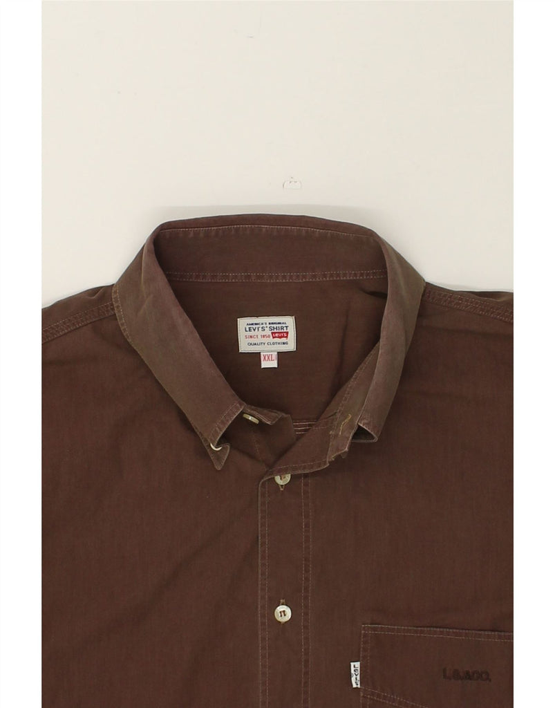 LEVI'S Mens Shirt 2XL Brown | Vintage Levi's | Thrift | Second-Hand Levi's | Used Clothing | Messina Hembry 