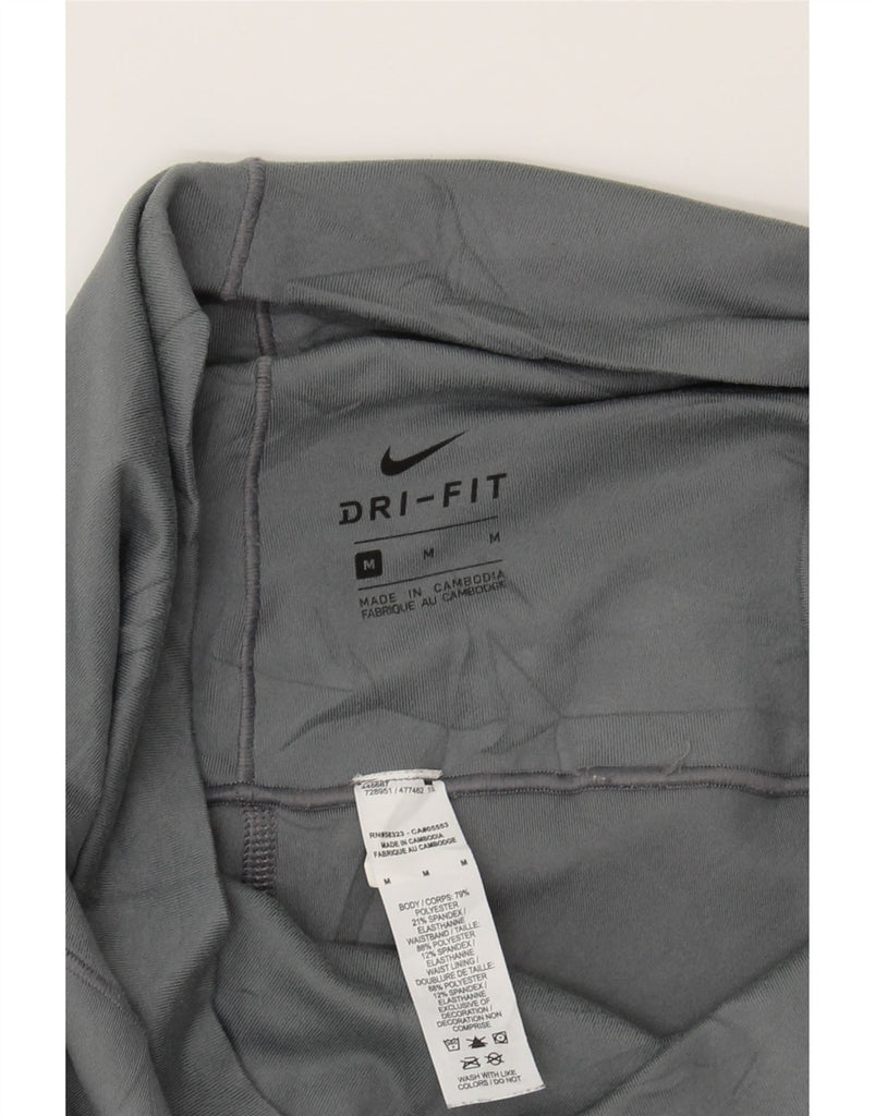 NIKE Womens Dri Fit Leggings UK 12 Medium  Grey Polyester Vintage Nike and Second-Hand Nike from Messina Hembry 