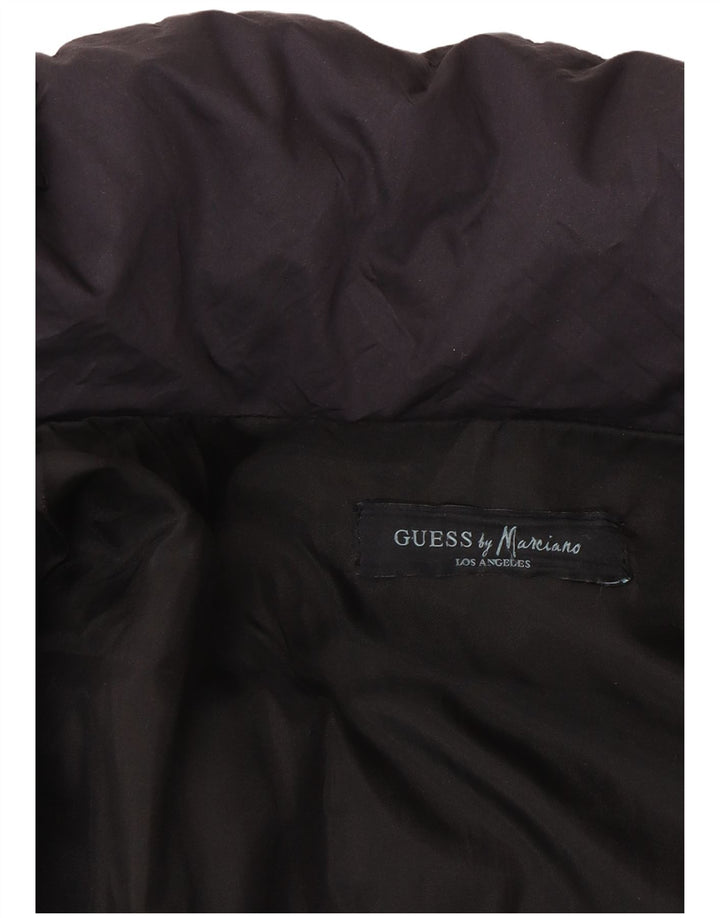 Guess By Marciano Womens Padded Coat IT 46 Large Navy Blue Polyester