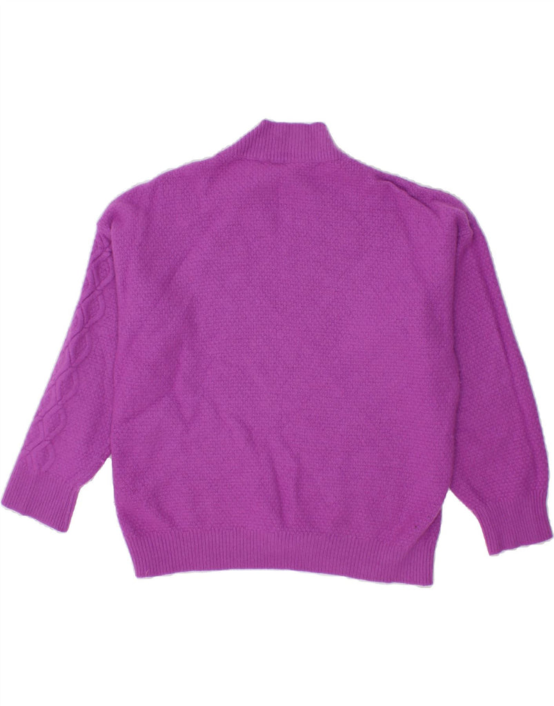 BENETTON Womens Turtle Neck Jumper Sweater UK 18 XL Purple Wool Vintage Benetton and Second-Hand Benetton from Messina Hembry 