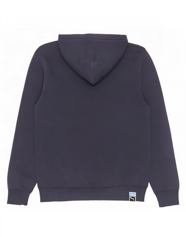 Puma Mens Hoodie Jumper Large Navy Blue Colourblock