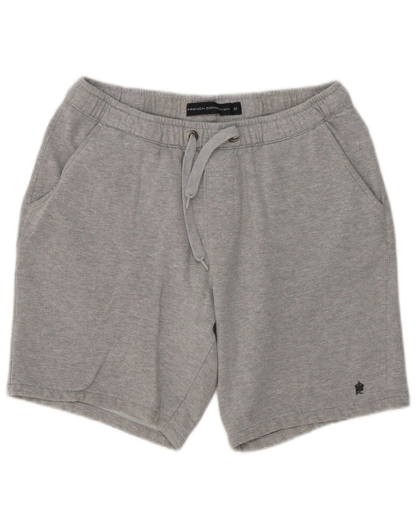 French Connection Mens Sport Shorts Medium Grey Flecked Polyester