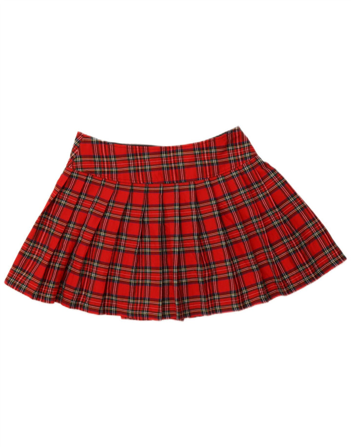 Banned Alternative Womens Mini Wrap Skirt XL W34  Red Check Cotton