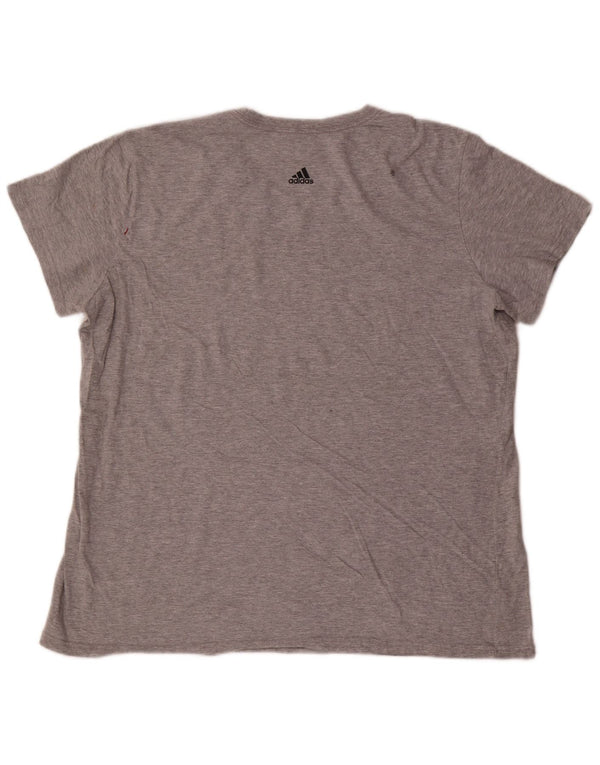 Adidas Mens Graphic T-Shirt Top 2XL Grey