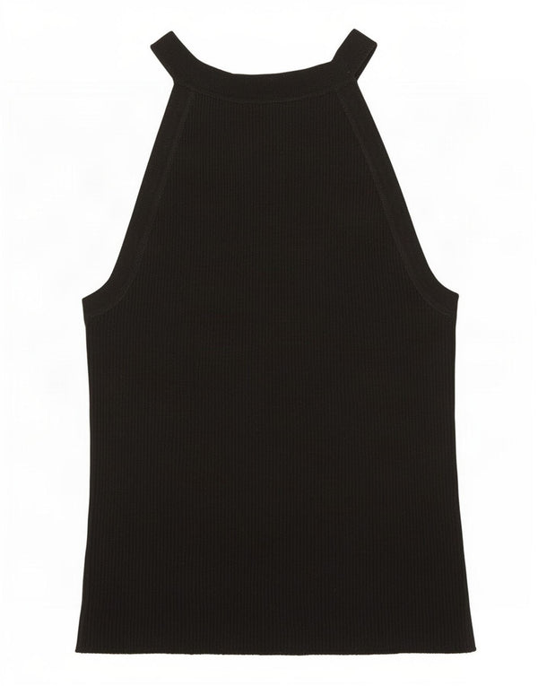Zara Womens Halter Top UK 8 Small Black