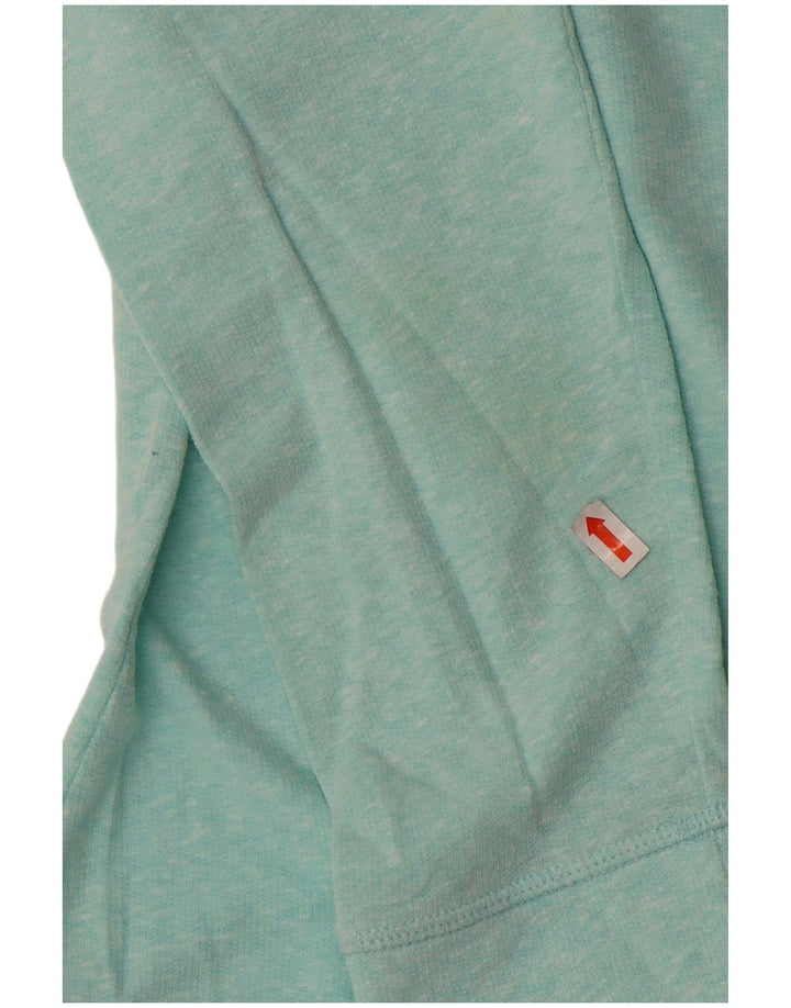 MARKS & SPENCER Womens Sweatshirt Jumper UK 12 Medium  Blue Flecked Cotton