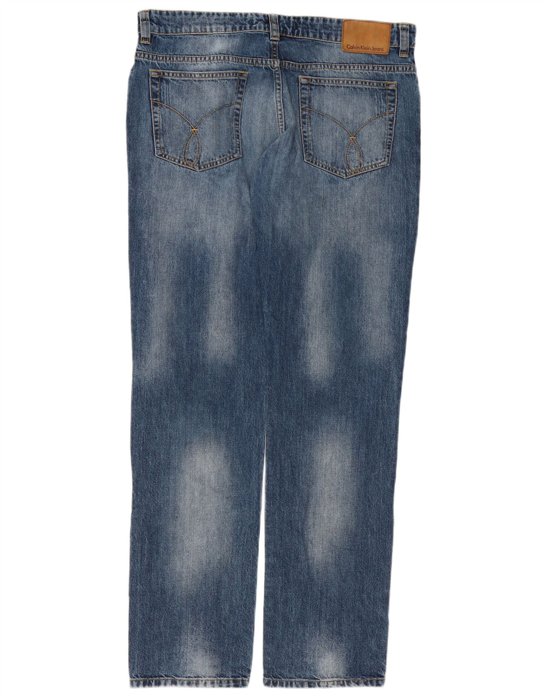 Calvin Klein Mens Straight Jeans W32 L32 Blue Cotton