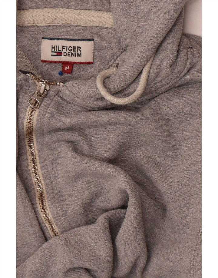 Tommy Hilfiger Mens Zip Hoodie Sweater Medium Grey