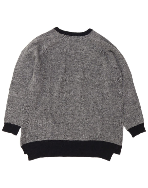 Marina Militare Womens Boat Neck Jumper Sweater UK 14 Medium Grey Acrylic