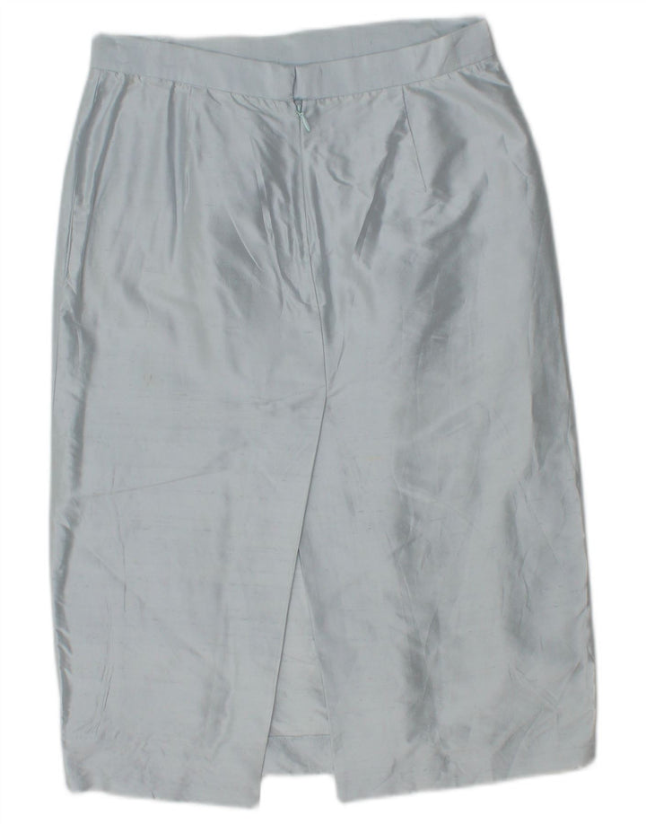 Alberto Biani Womens 3 Button 2 Piece Skirt Set IT 42 Medium W26 Blue Silk