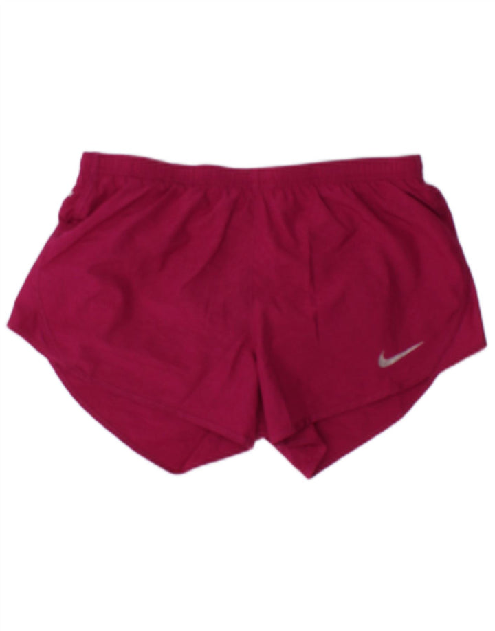 Nike Womens Dri Fit Sport Shorts UK 10 Small Pink Polyester