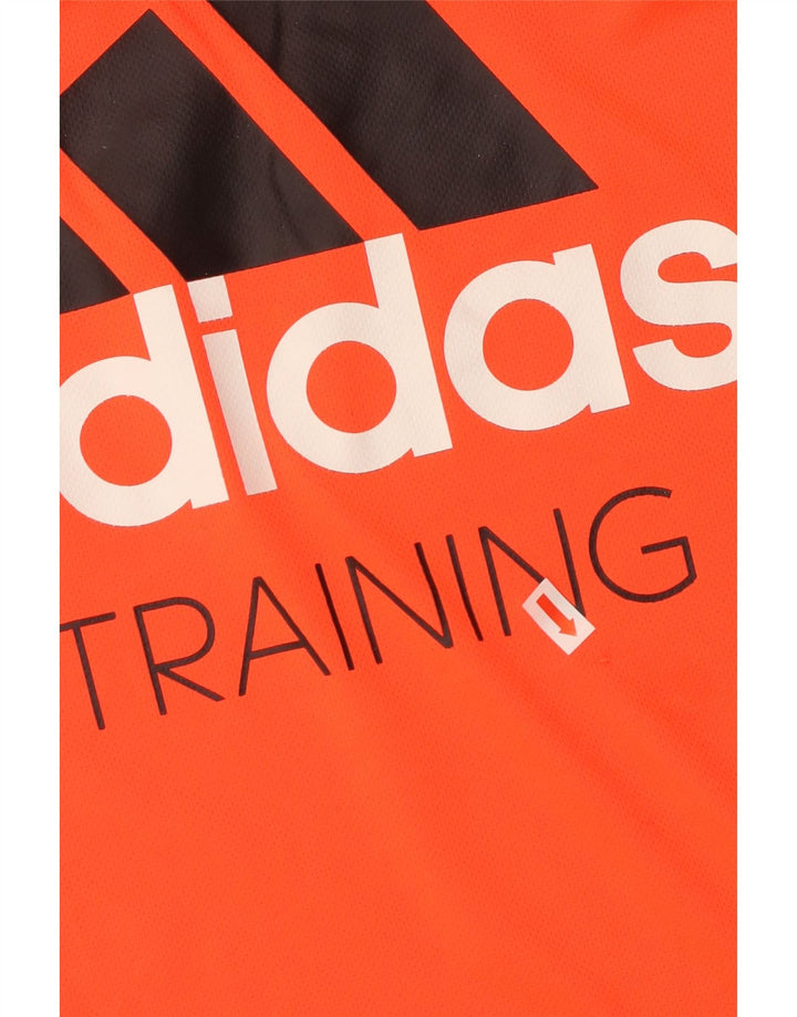 ADIDAS Mens Graphic Vest Top Large Orange Polyester