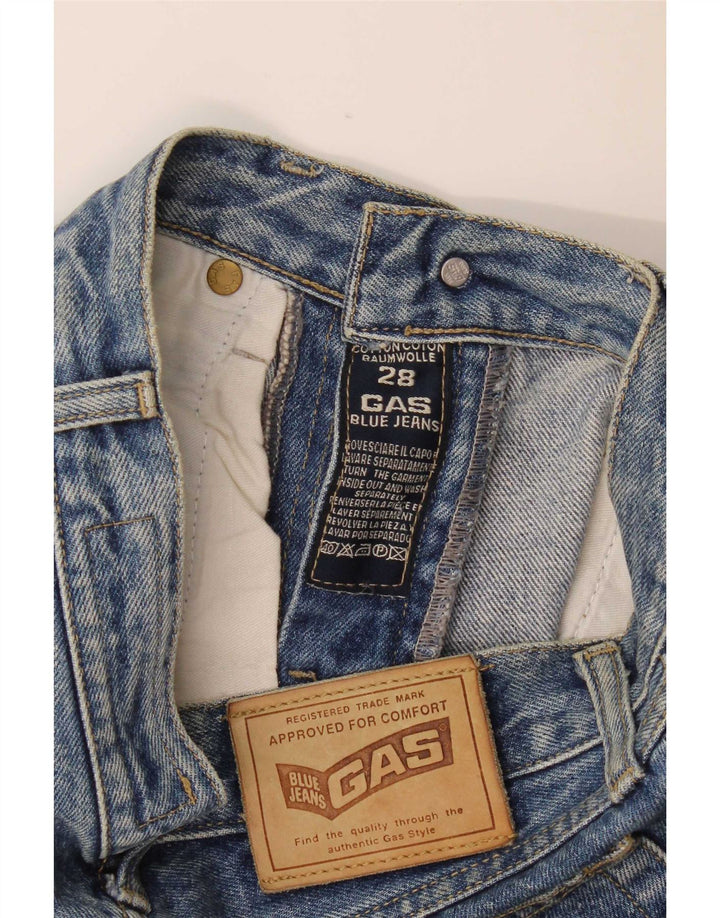 Gas Womens Denim Shorts W28 Medium Blue Cotton