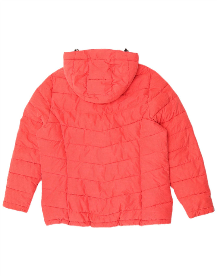 Killtec Womens Hooded Oversized Padded Jacket UK 18 XL Red Polyester
