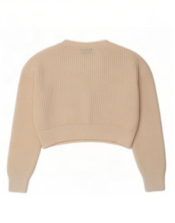 Urban Outfitters Womens Crop Cardigan Sweater UK 10 Small Off White