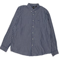 DOCKERS Mens Shirt 2XL Navy Blue Pinstripe Cotton Vintage Dockers and Second-Hand Dockers from Messina Hembry 
