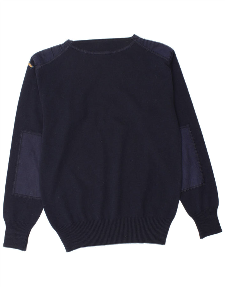 Paul & Shark Mens Boat Neck Jumper Sweater Medium Navy Blue Wool