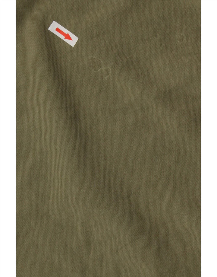 ADIDAS Womens Crop Oversized Sweatshirt Jumper UK 14 Large Khaki Cotton