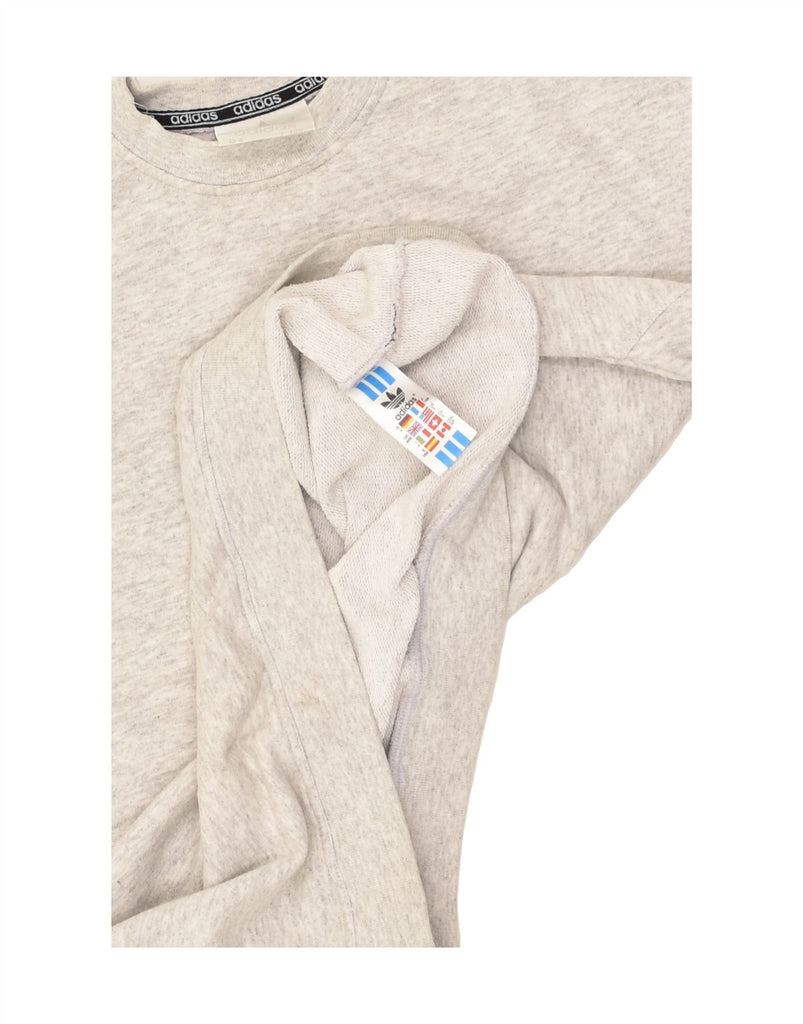 ADIDAS Mens Sweatshirt Jumper UK 36/38 Small Grey Cotton | Vintage Adidas | Thrift | Second-Hand Adidas | Used Clothing | Messina Hembry 