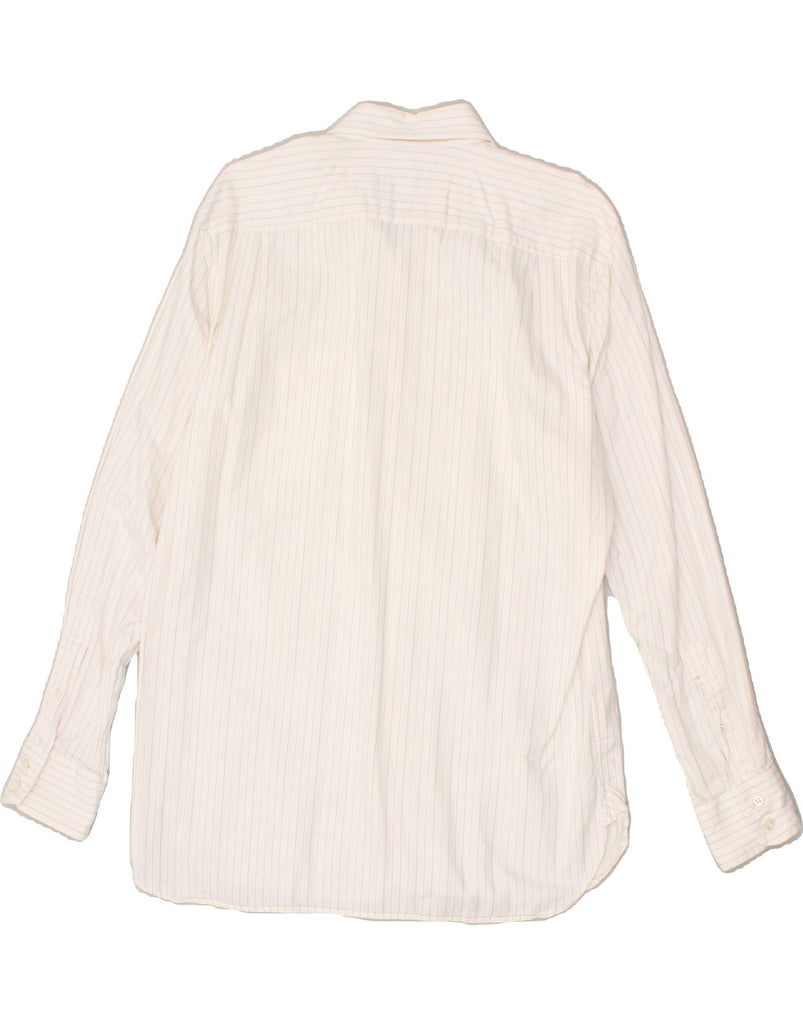 HUGO BOSS Mens Shirt Size 41 16 Large White Pinstripe Cotton | Vintage Hugo Boss | Thrift | Second-Hand Hugo Boss | Used Clothing | Messina Hembry 