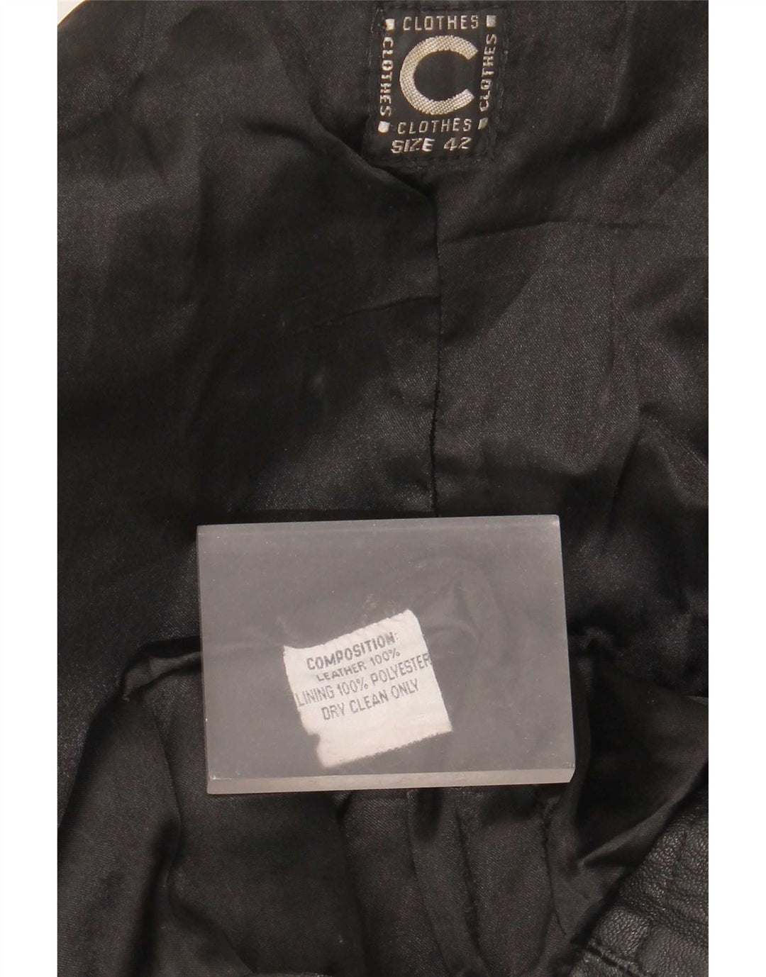 Vintage Womens Leather Coat IT 42 Medium Black