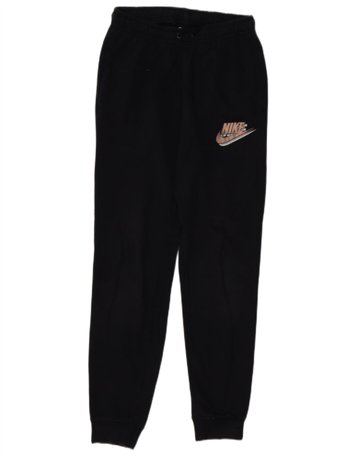 Nike Mens Graphic Tracksuit Trousers Joggers Small  Black Cotton