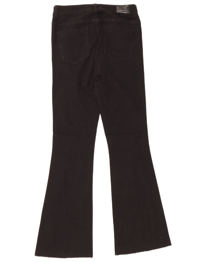 Zara Womens Flared Jeans EU 38 Small W28 L31 Black Cotton