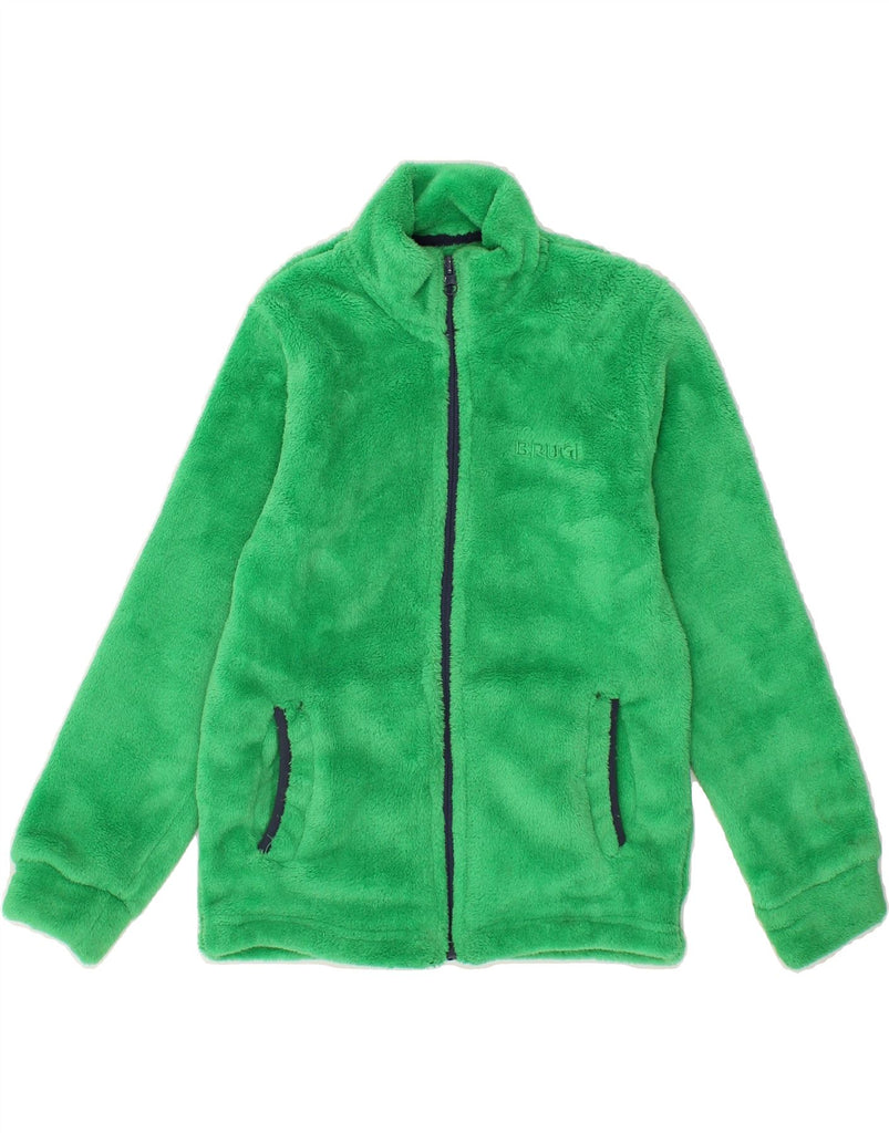 BRUGI Girls Fleece Jacket 6-7 Years Green Polyester | Vintage Brugi | Thrift | Second-Hand Brugi | Used Clothing | Messina Hembry 