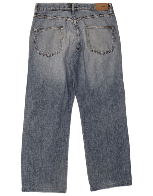 Zara Mens Straight Jeans EU 46 XL W36 L29 Blue Cotton