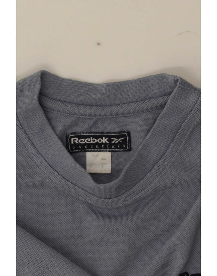 Reebok Womens Crop T-Shirt Top UK 10 Small Grey