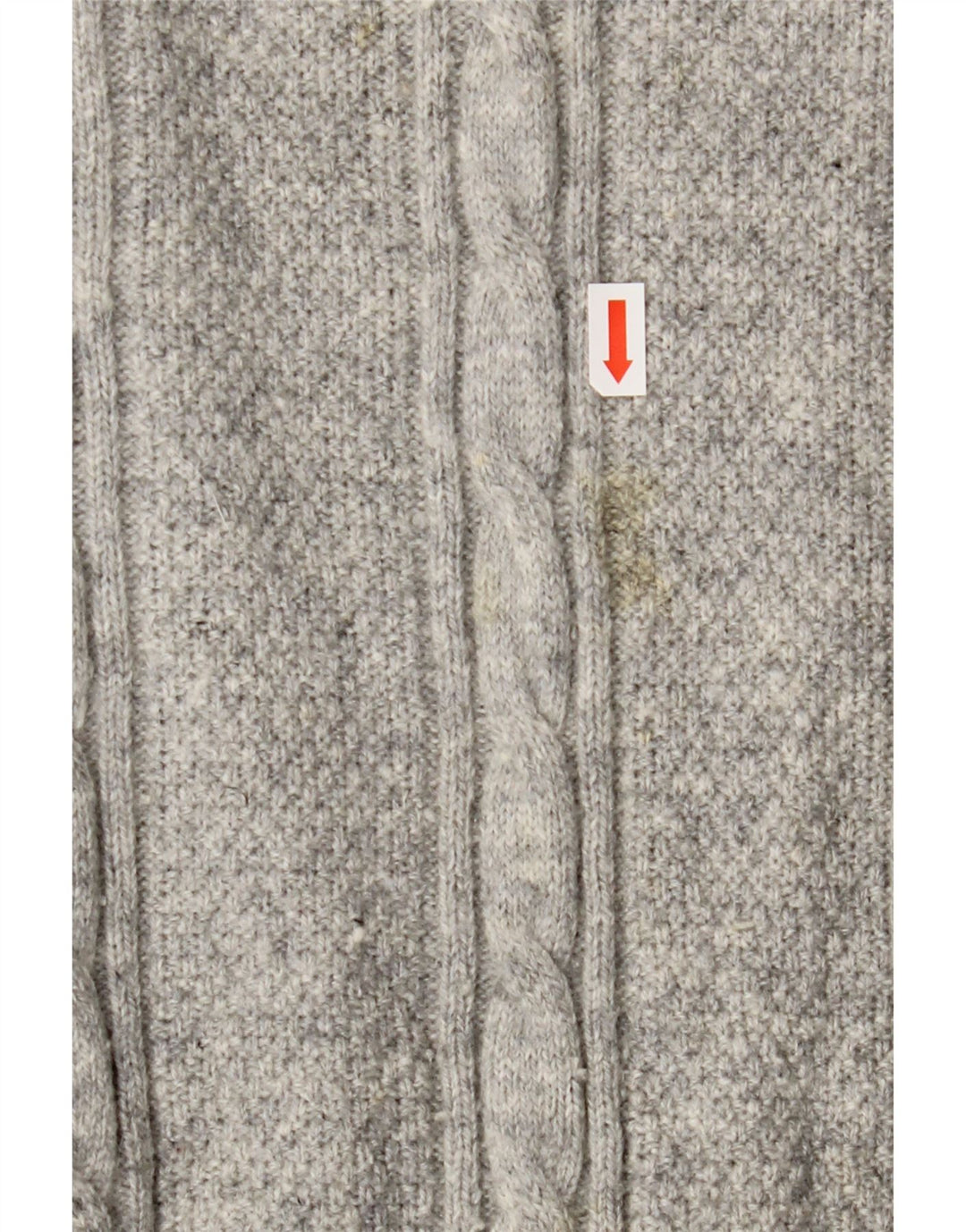 Crew Clothing Mens Zip Neck Jumper Sweater Large Grey Lambswool