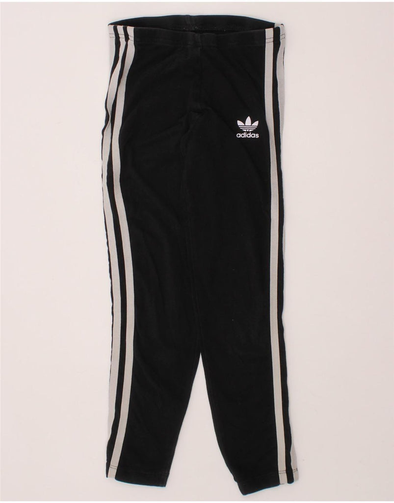 ADIDAS Girls Leggings 6-7 Years  Black Cotton Vintage Adidas and Second-Hand Adidas from Messina Hembry 
