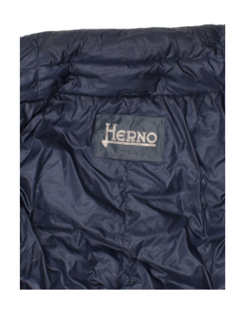 HERNO Womens Padded Coat UK 12 Medium Navy Blue | Vintage Herno | Thrift | Second-Hand Herno | Used Clothing | Messina Hembry 