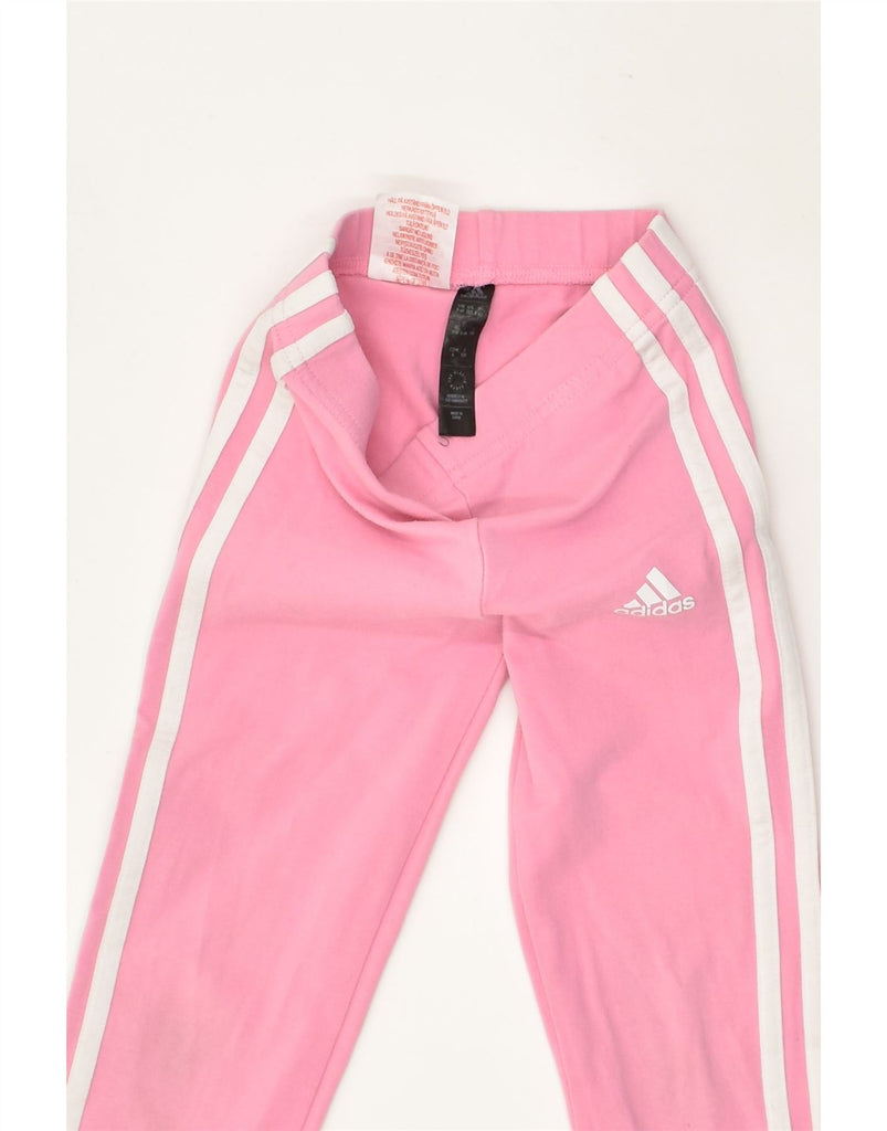 ADIDAS Girls Tracksuit Trousers Joggers 5-6 Years Pink Cotton | Vintage Adidas | Thrift | Second-Hand Adidas | Used Clothing | Messina Hembry 