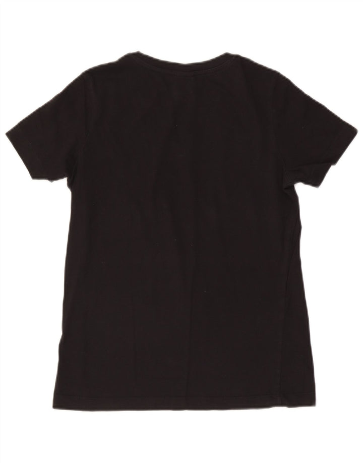 Champion Womens Graphic T-Shirt Top UK 10 Small Black
