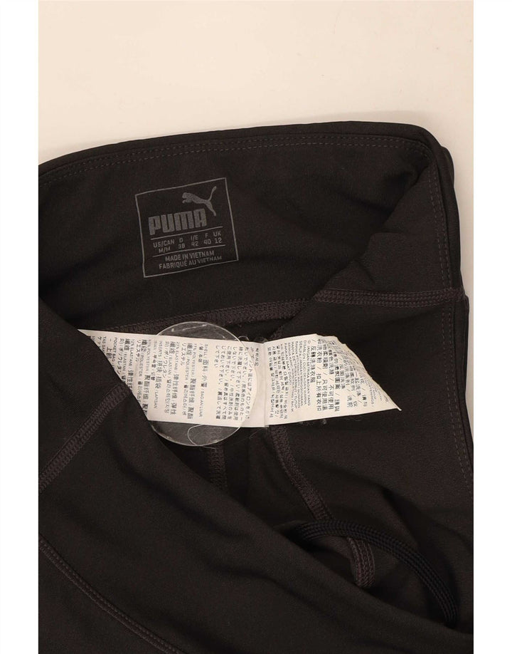Puma Womens Leggings UK 12 Medium Black Polyester