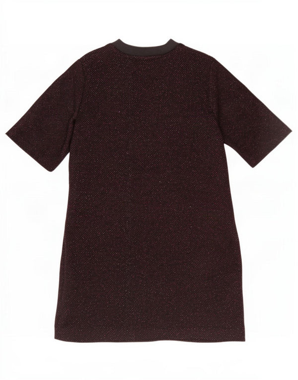 Topshop Womens Graphic T-Shirt Dress UK 8 Small Brown Floral Polyester