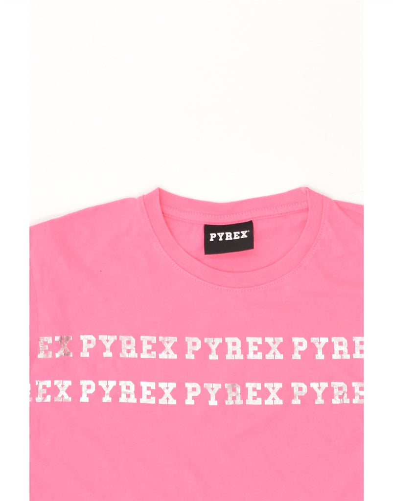 PYREX Girls Crop Graphic T-Shirt Top 11-12 Years Pink | Vintage Pyrex | Thrift | Second-Hand Pyrex | Used Clothing | Messina Hembry 