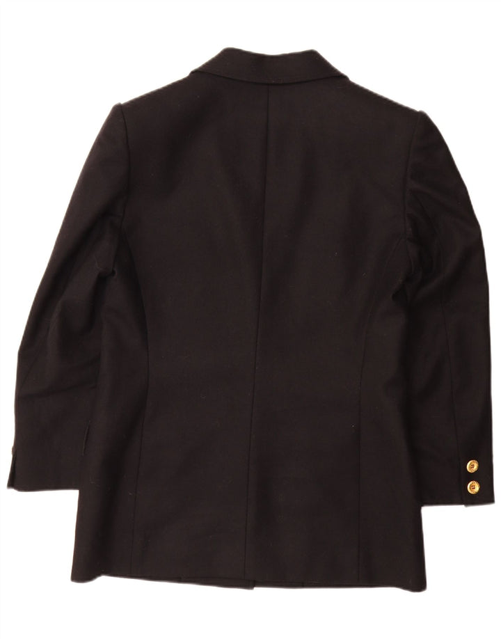 Giorgio Grati Womens 2 Button Blazer Jacket IT 44 Medium Black Wool