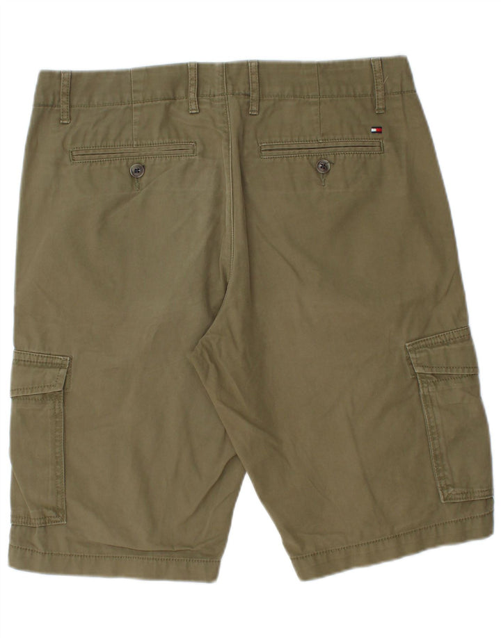 Tommy Hilfiger Mens Cargo Shorts W32 Medium Khaki Cotton