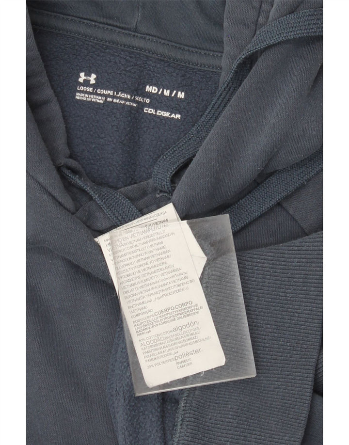 Under Armour Mens Hoodie Jumper Medium Navy Blue Cotton