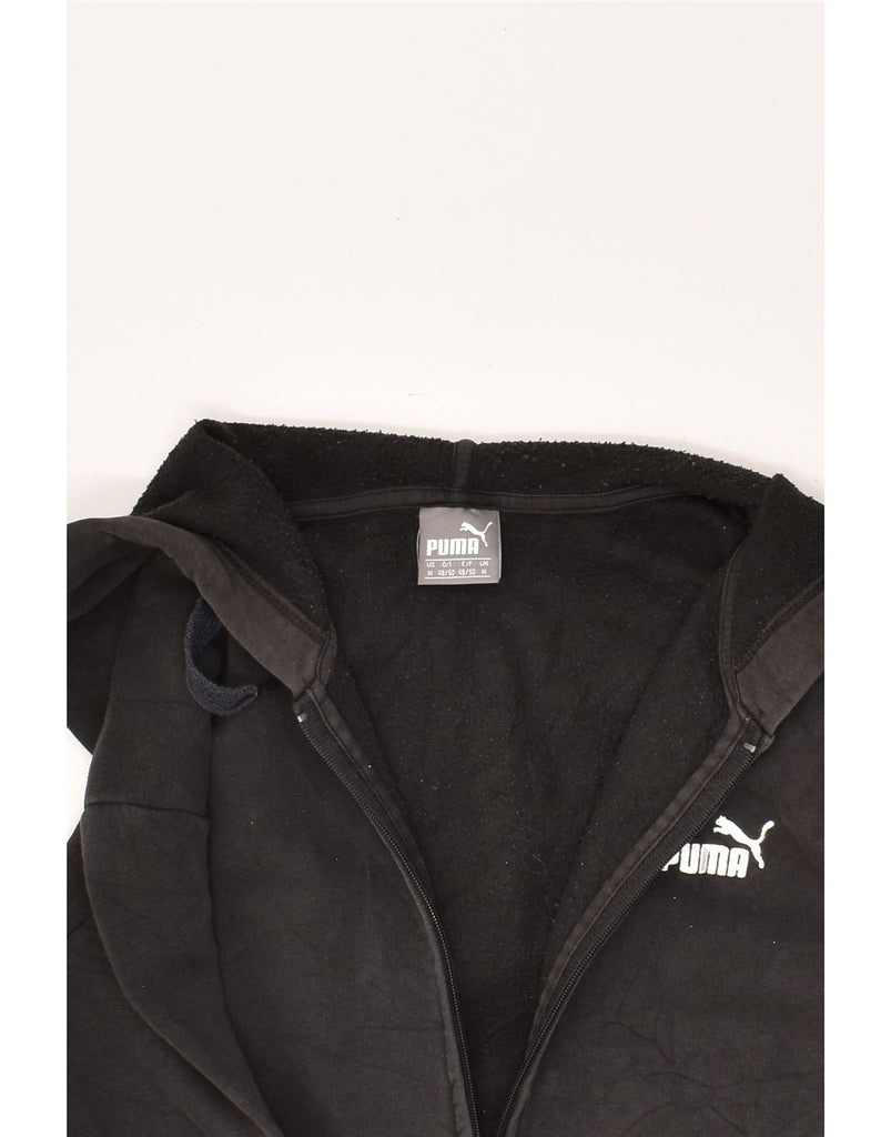 PUMA Mens Zip Hoodie Sweater Medium Black Cotton | Vintage Puma | Thrift | Second-Hand Puma | Used Clothing | Messina Hembry 